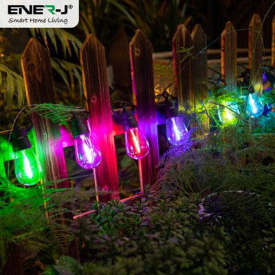 Solar RGB+WW (2 Way) String Lights with Remote, 10 Meters, 10 lamps, IP44