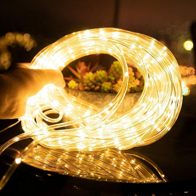Cuerda de luces LED impermeables que cambian de color de 26 pies, 160