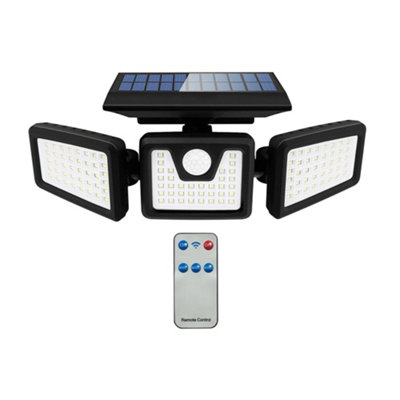 Solar Sensor 3 Heads Wall Light 2400mAh 6000 6500K