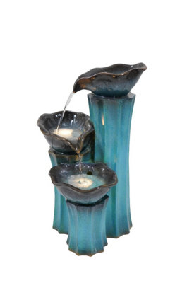 Solar Tranquil Tide Pool Contemporary Water Feature with Cover