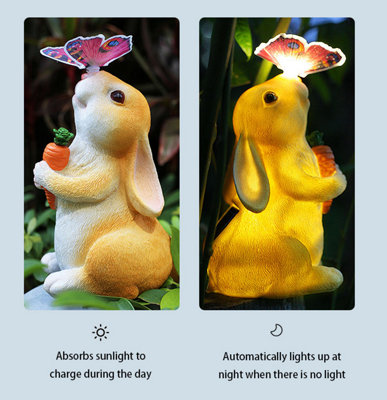 Solar Waterproof Garden Decorative Rabbit Lamp