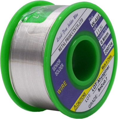Solder Wire 0.8mm Lead Free Sn99.3 Cu0.7 w/ Rosin Core Electrical