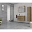 Soleil Light Grey Travertine Effect Glossy 300mm x 600mm Ceramic Wall Tiles (Pack of 10 w/ Coverage of 1.8m2)