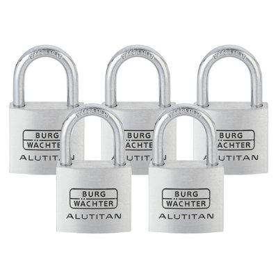 Solid Aluminium Keyed alike 50mm Padlock (5 in a box)