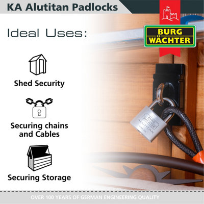 Solid Aluminium Keyed alike 50mm Padlock (5 in a box) - 5