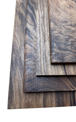 Solid American Walnut Boards Furniture Board (L) 1100mm x (W) 300mm x ...