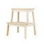 Solid Aspen Wood 2-Step Stool Natural Wooden Step Ladder Decorative Scandi Utility For Home Office & Garden