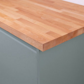 Solid Beech Kitchen Worktop 2000mm x 620mm x 27mm Premium Wood Worktops 2m Beech Wooden Timber Counter Tops Real Wood Block Stave