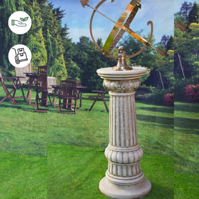 Solid Brass Armillary and Column