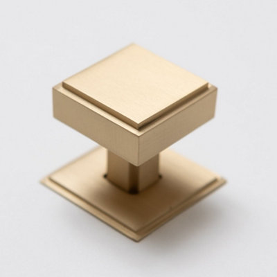Solid Brass Art Deco Kitchen Pull Handles & Knobs with Backplates ...