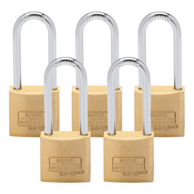 Solid Brass Body 40mm Long Shackle Keyed alike Padlock Long Shackle (5 in a box)