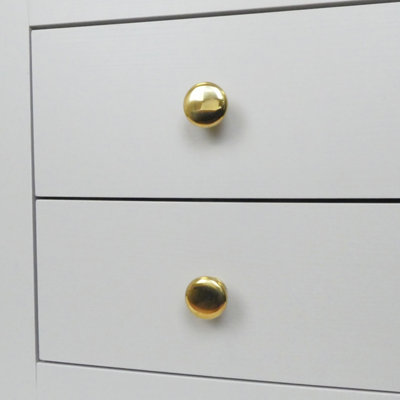 Solid Brass Cabinet Knob - 35mm Diameter - Pack of 2