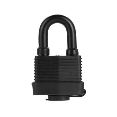 Solid Brass Core Metal Padlock Impact Resistant Plastic Coating with 2 Keys