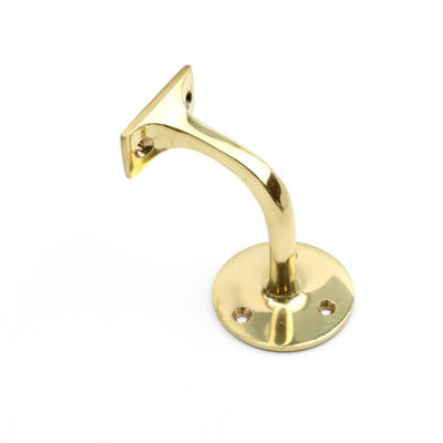 Solid Brass Handrail Bracket 80mm | DIY at B&Q