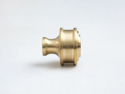 Solid Brass Kitchen Pull Handles & Knobs Borders Design Satin Brass
