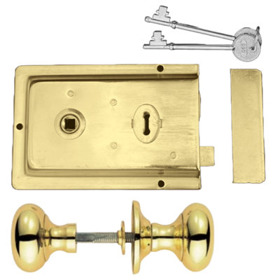 Solid Brass Rim Lock Door Knob Old Vintage Victorian Style BRASS HANDLES Price Comparisons | Compare The Build
