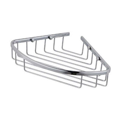 Solid Brass Single Corner Chrome Shower Basket
