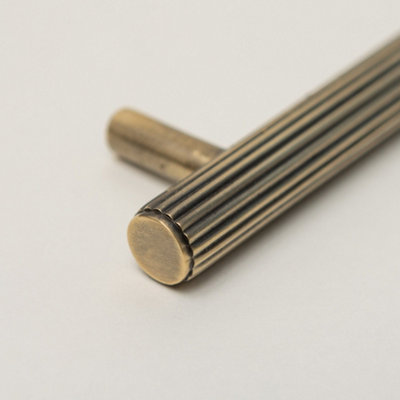 Solid Brass Straight Knurled Kitchen Pull Handles & Knobs - Antique ...