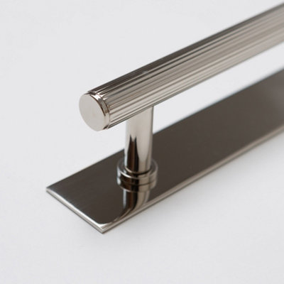 Solid Brass Straight Knurled Kitchen Pull Handles & Knobs - Polished ...
