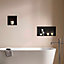 Solid Brass Wet Room Shower Niche Recessed Storage Shelf in Brushed Brass - 300x600mm