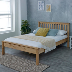 Solid Brazilian Pine wood Dorset Bed Frame 3'0 Single - Waxed
