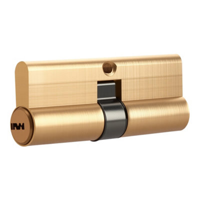 Solid Euro Cylinder Single Open Copper Cylinder Door Lock Cylinder Gold Coated (L) 8cm