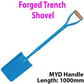 Solid Forged Steel 1000mm Trench Digging Shovel MYD Handle Gardening Tool