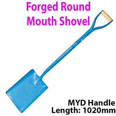 Solid Forged Steel 1020mm Round Mouth Digging Shovel MYD Handle Gardening Tool