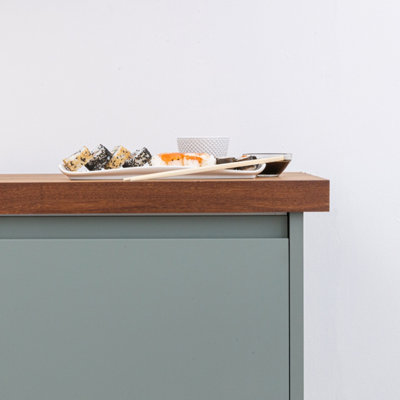 Solid Iroko Kitchen Worktop - 2000mm x 960mm x 40mm - Premium Wood Worktops 2m Iroko Wooden Timber Counter Tops, Wood Block Stave