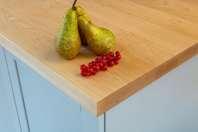 Solid Maple Worktop 1m x 620mm x 40mm Full Stave, Premium Solid Wood ...