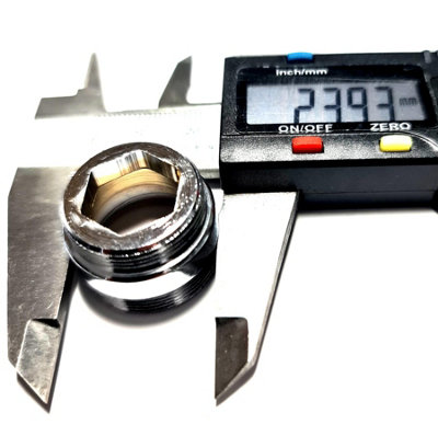 Solid Metal Adaptor For Water Saving Kitchen Faucet Tap Aerator 22mm to 24mm - 4