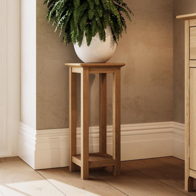 Tall side table oak discount