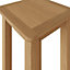 Solid Natural Oak Tall Side Table