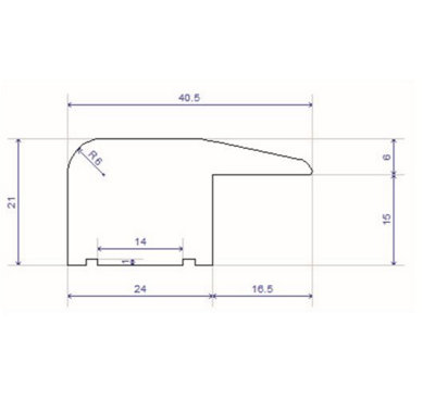 Solid Oak 15mm L-Section Premium Quality (1.10m Long) - 3