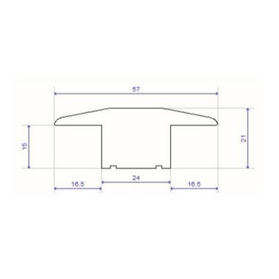 Solid Oak 15mm T-Bar Premium Quality (1.10m Long)