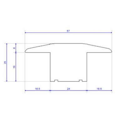 Solid Oak 19mm T-Bar Premium Quality (1.10m Long) - 3