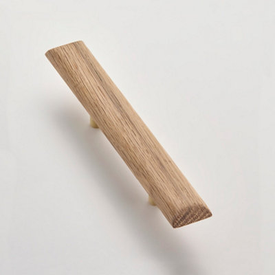 Solid Oak & Brass Handle - Stourbridge 200mm Unfinished
