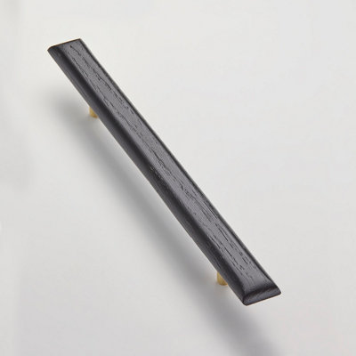 Solid Oak & Brass Handle - Stourbridge 320mm Black