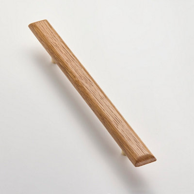 Solid Oak & Brass Handle - Stourbridge 320mm Light Oak