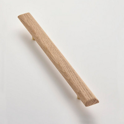 Solid Oak & Brass Handle - Stourbridge 320mm Unfinished