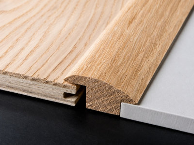 Solid Oak Carpet & Tile Reducer 19mm Premium Quality (1.10m Long) (Pack ...