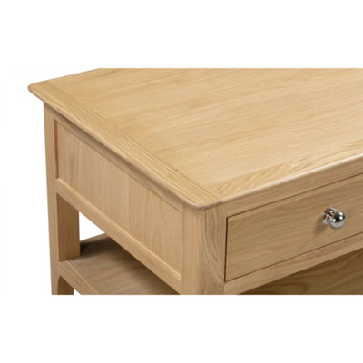 Solid Oak Coffee Table with 2 Drawers