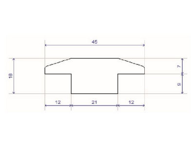 Solid Oak Double Carpet Bar Premium Quality (1.10m Long) - 3
