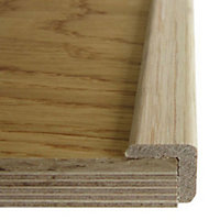 Solid Oak Flooring L-Bead 24 x 19mm - 2.44m Lengths - Unfinished