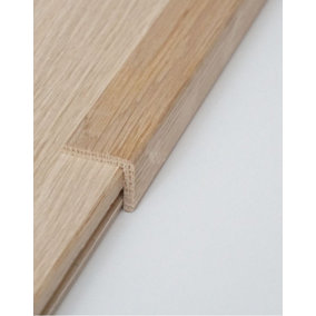 Solid Oak Flooring L-Bead 29 x 24mm - 2.44m Lengths - Unfinished