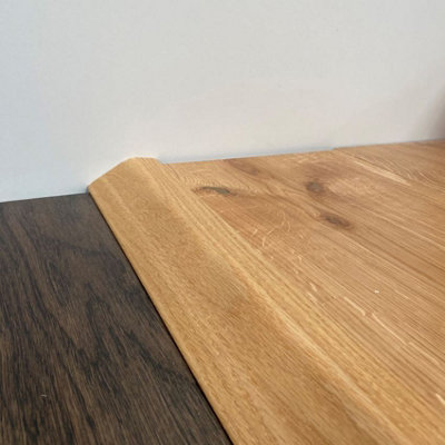 Solid Oak Flooring Ramp Threshold - Unfinished - 15mm - 0.9m Length