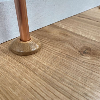 Solid Oak Pipe Ferrules (dowelled) 17x50mm - Unfinished - 2 Pack