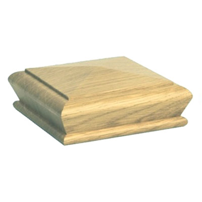 Solid Oak Pyramid Cap Suits 90mm Newel Post (L)115mm (W)115mm UK Manufactured Traditional Products Ltd