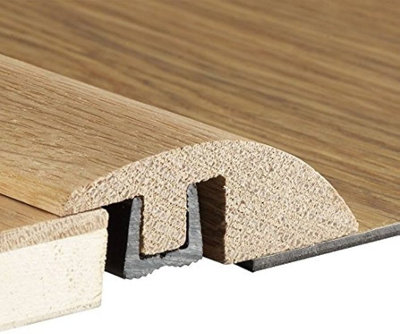Solid Oak Ramp Reducer Adjustable 14mm to 18mm with fixing track - Door ...