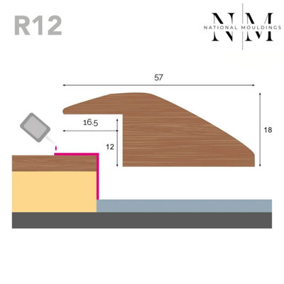 Solid Oak Ramp Reducer Flooring Threshold or Door Bar - Unfinished ...